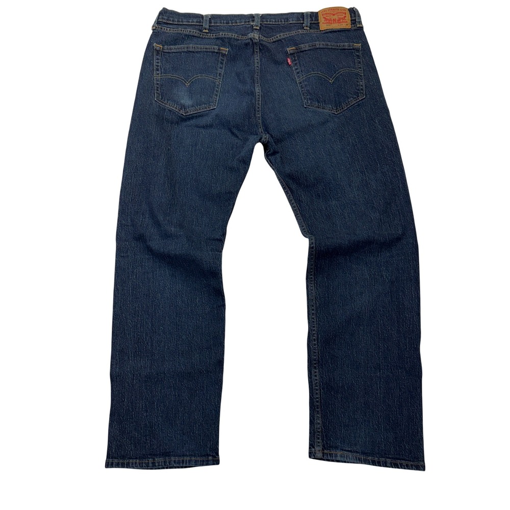 Levi's 505 Regular Fit Jeans Mens 40 Dark Wash Blue Straight Leg Denim Pants‎